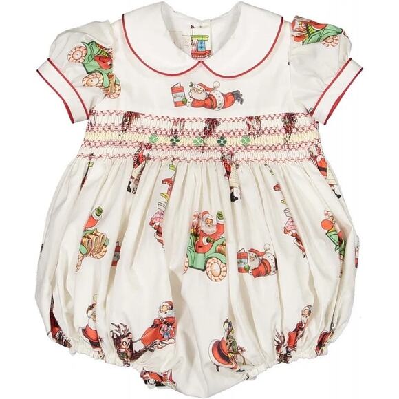 Sal & Pimenta Other - Sal & Pimenta Baby Smocked Busy Santa‎ Bubble